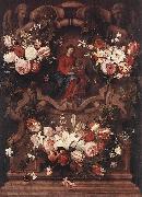 Daniel Seghers Floral Wreath with Madonna and Child Germany oil painting reproduction